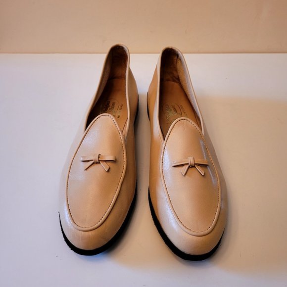 Belgian Shoes Shoes - Classic Women's Belgian Travelette Light Tan/Nude Slip-ons - 9M.
